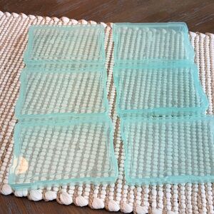 Set of 6 Aqua Storage Containers